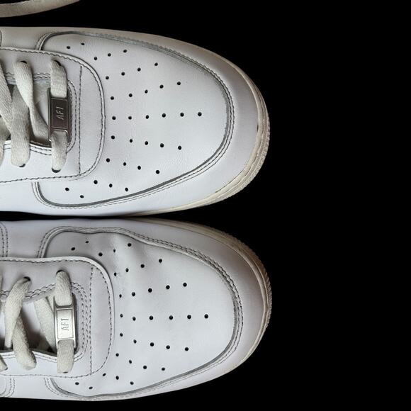 Nike Men’s Air Force One Sneakers | White on White | Size15 | Low Top - Picture 7 of 10